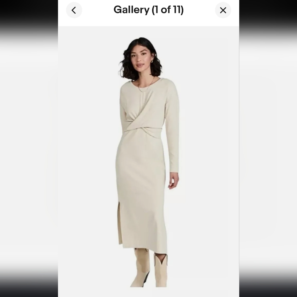 FAHERTY Knit Alpine Wrap Dress (Size: M)